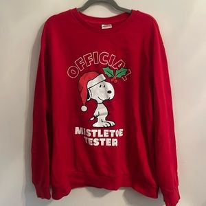 “Official Mistletoe Tester” Peanuts Christmas Holiday Sweater